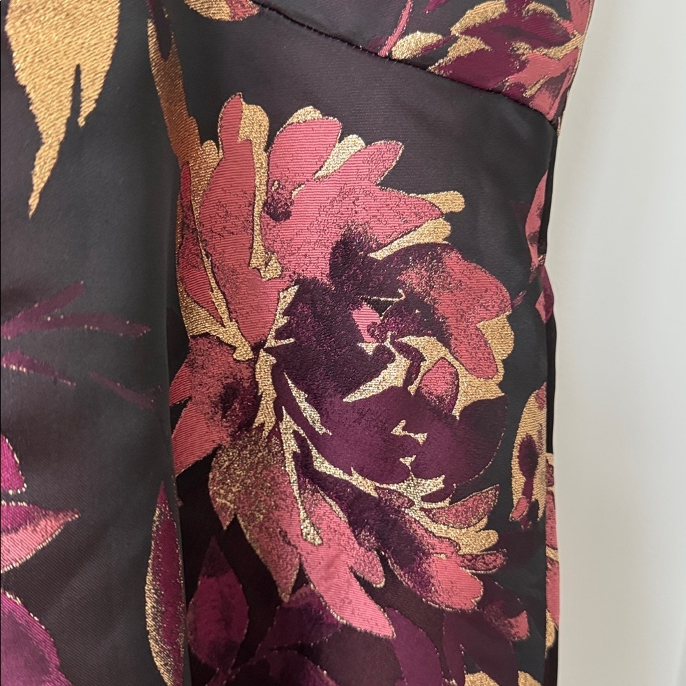 NEW Eliza J Metallic Floral Dress Size 12 - Picture 8 of 10